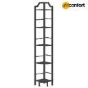 Étagère d’Angle, Étagère de Rangement à 5 Niveaux, Présentoir Vertical, Bibliothèque d’Angle, pour Salon, Chambre, Bureau, Cuisine, Noir: 26*26*160cm