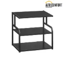 Étagère à 3 Niveaux pour Imprimante, Support d’Imprimante sous Le Bureau, Étagère de Rangement avec Tablette Réglable, pour Télétravail, Bureau, Cuisine, Noir: 40*30*40cm
