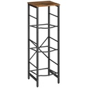 Porte-bouteilles pour bonbonnes d'eau de 19 litres, support de rangement à 3 niveaux pour fontaine à eau, idéal pour la cuisine, le salon ou le bureau. Coloris : marron rustique et noir: 33x33x105cm