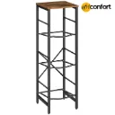 Porte-bouteilles pour bonbonnes d'eau de 5 gallons (environ 19 litres), support de rangement à 3 niveaux pour fontaine à eau, distributeur d'eau, idéal pour la cuisine, le salon ou le bureau. Coloris : marron rustique et noir: 33*33*105cm