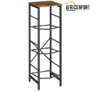 Porte-bouteilles pour bonbonnes d'eau de 5 gallons (environ 19 litres), support de rangement à 3 niveaux pour fontaine à eau, distributeur d'eau, idéal pour la cuisine, le salon ou le bureau. Coloris : marron rustique et noir: 33*33*105cm