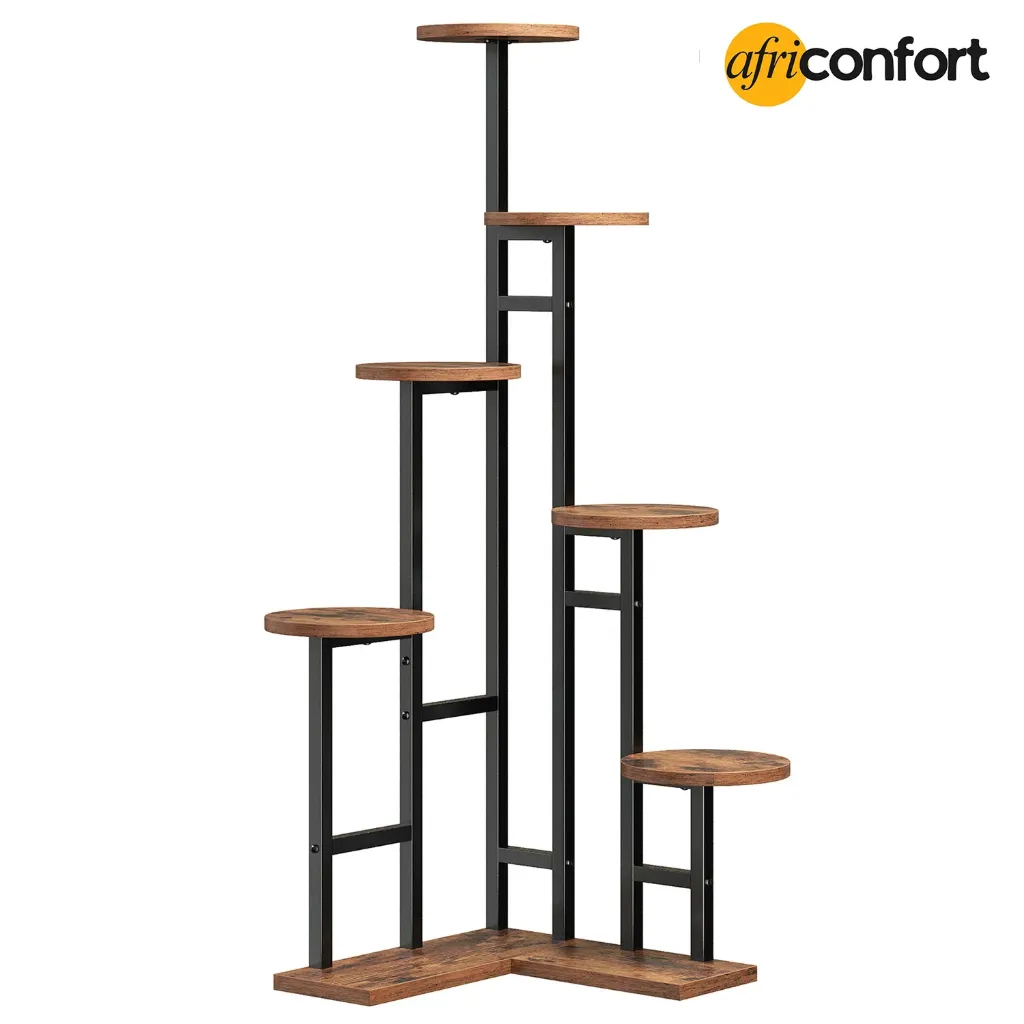 [BF02HJ01] support à plantes d'angle pour l'intérieur, étagère à 7 niveaux pour plusieurs plantes d'intérieur, support pour plantes d'intérieur  pour salon, balcon, patio: 40*40*120cm