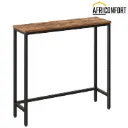 Console étroite, pour entrée, chambre, salon ou hall d'entrée, style rustique, marron et noir: 75* 24*75cm