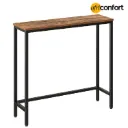 Console étroite, pour entrée, chambre, salon ou hall d'entrée, style rustique, marron et noir: 75* 24*75cm
