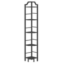 Étagère d'angle, étagère d'angle à 5 niveaux, présentoir sur pied, bibliothèque d'angle, pour salon, chambre, bureau, cuisine, marron rustique et noir: 26x26x160cm