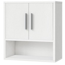 Armoire de salle de bain murale, armoire à pharmacie, étagère réglable, meuble de rangement mural à installer au-dessus des toilettes, pour salle de bain ou chambre, blanc: 38x18x41cm