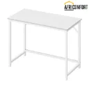 Bureau d'ordinateur, Table, 100 x 50 x 76 cm, pour Bureau, Chambre, Salon, Cadre en Métal, Blanc Érable et Blanc Nuage
