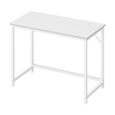 Bureau d'ordinateur, Table, pour Bureau, Chambre, Salon, Cadre en Métal, Blanc Érable et Blanc Nuage: 100 x 50 x 76 cm