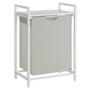 Panier à Linge, Corbeille à Linge Sale, Rangement 1 Compartiment, 1 Sac Amovible en Tissu Oxford, Étagère, Cadre en Métal: 50 x 33 x 72 cm