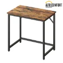 Bureau d'Ordinateur, Table, 50 x 80 x 76 cm, pour Bureau, Chambre, Salon, Cadre en Métal, Marron Rustique et Noir d'Encre